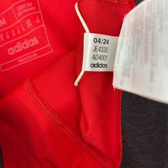 Adidas Mens Mahomes Techfit Training Tights Red Compression Leggings JE4330 M - Picture 6 of 14